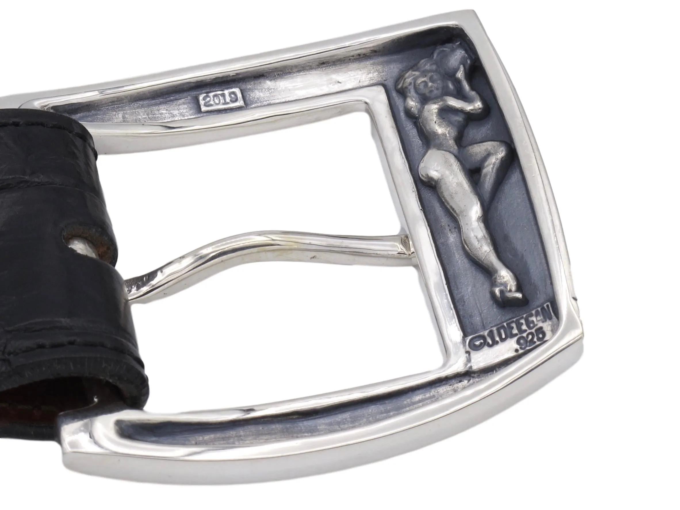 #1377 Textured Front Dress Buckle, 1.5"