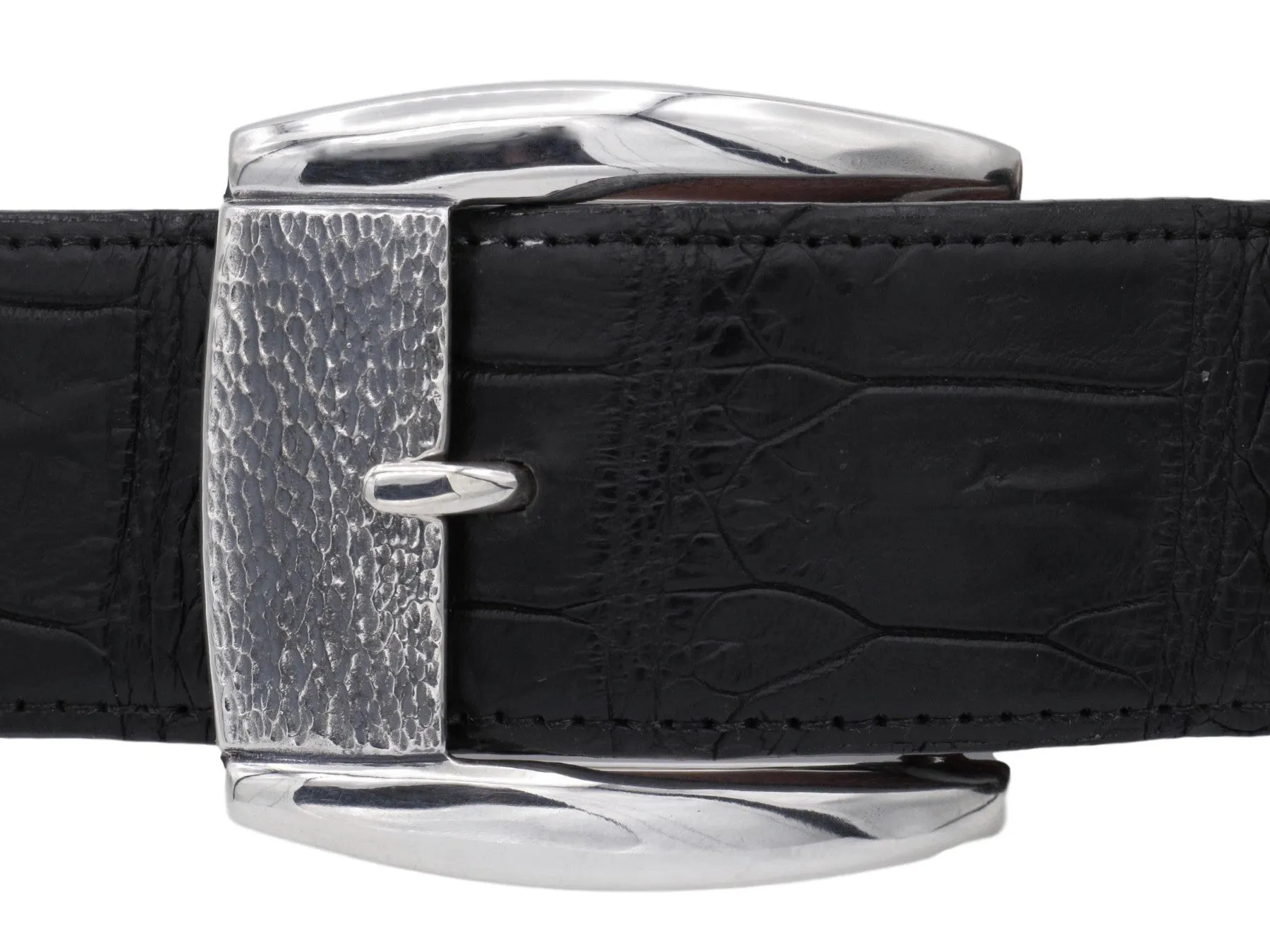 #1377 Textured Front Dress Buckle, 1.5"