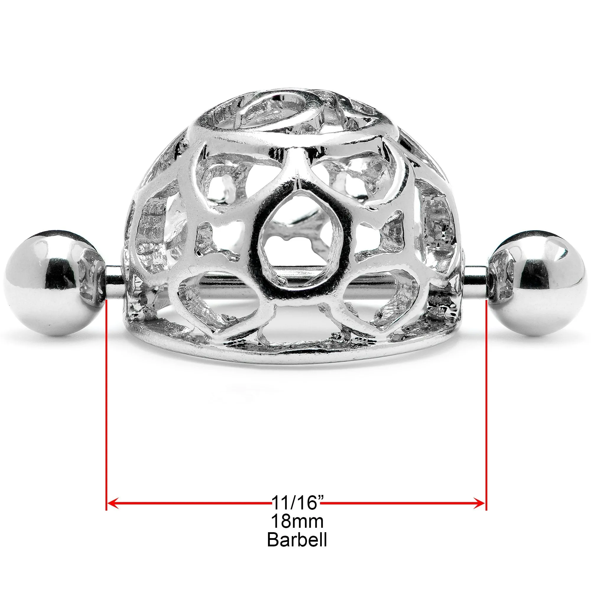 14 Gauge 9/16 Framework Dome Geometric Nipple Shield Set