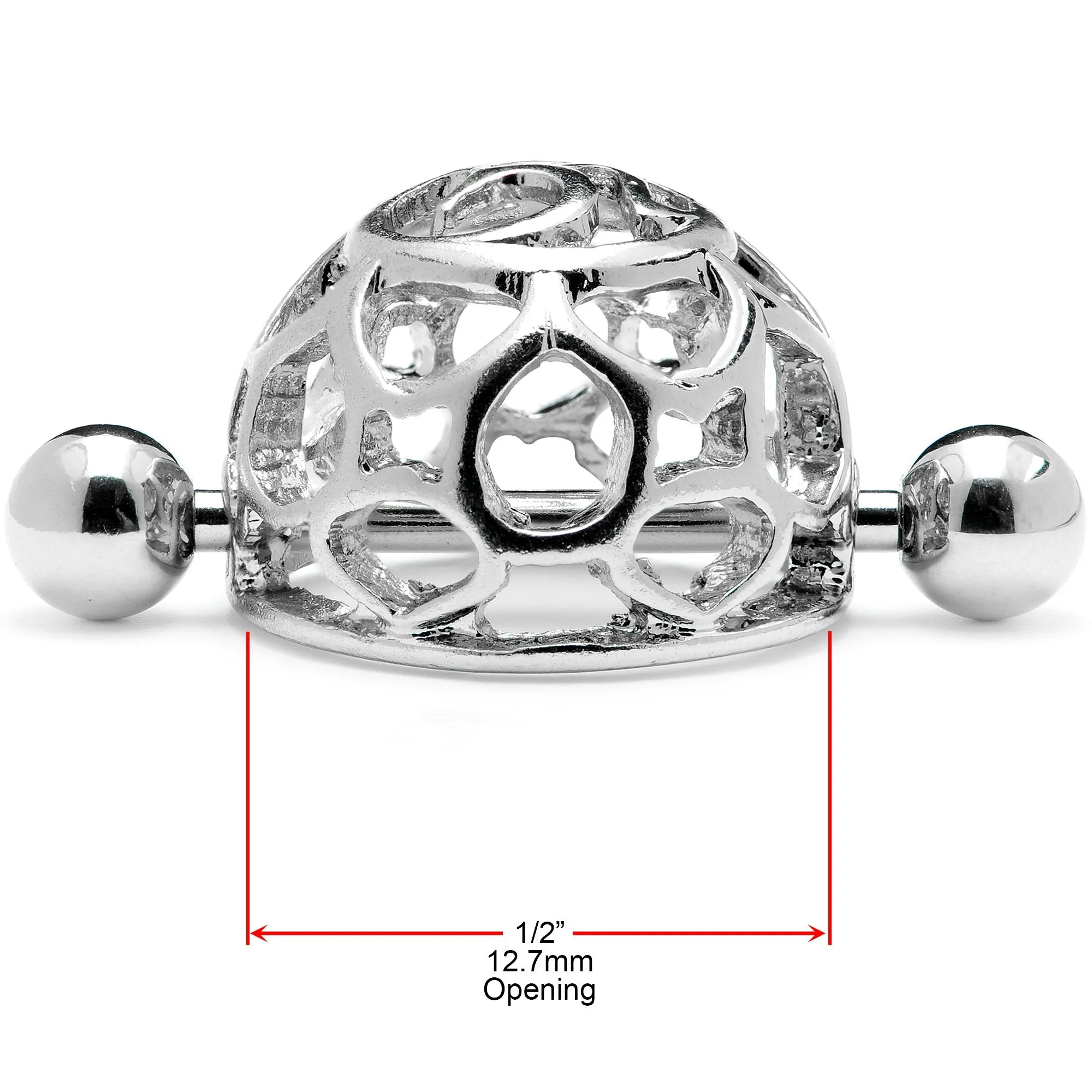 14 Gauge 9/16 Framework Dome Geometric Nipple Shield Set
