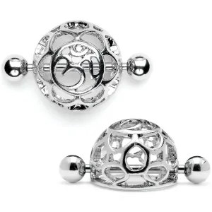 14 Gauge 9/16 Framework Dome Geometric Nipple Shield Set