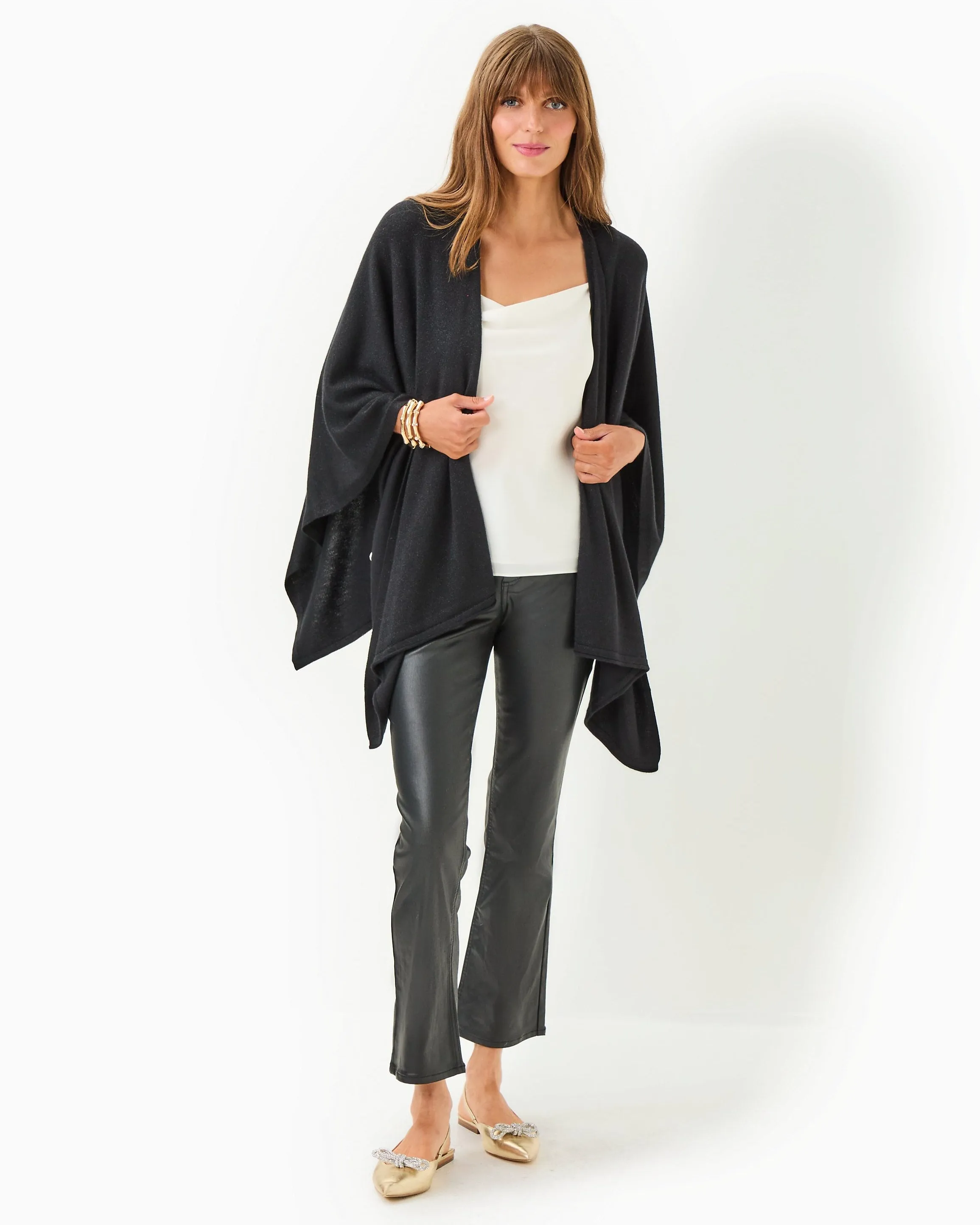 28" Liza Coated Crop Flare Jean