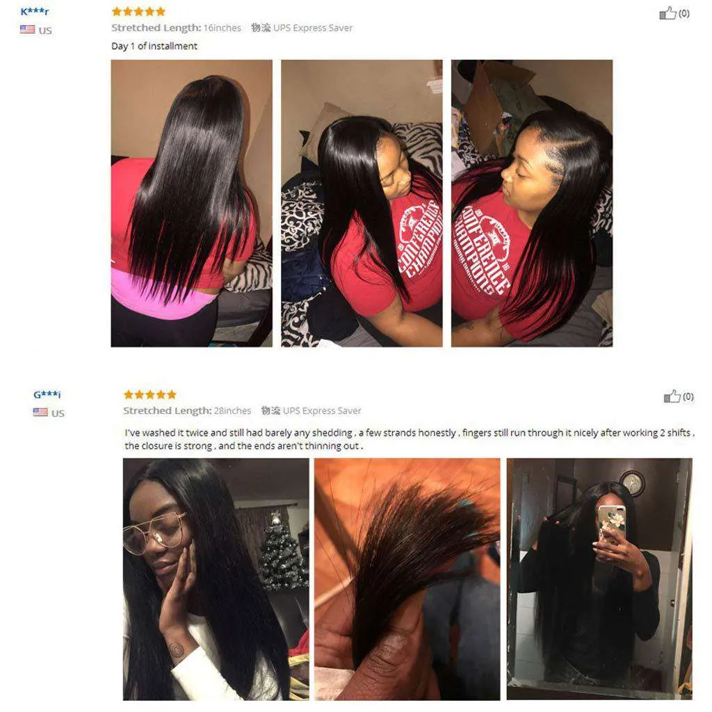 3 Bundles 9A Straight 100% Human Hair Bundles Natural Color
