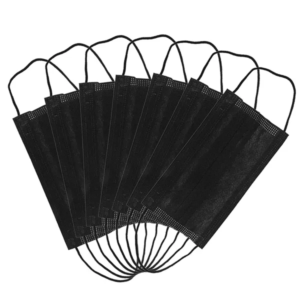 50 Pieces Black 3 Ply Disposable Face Mask