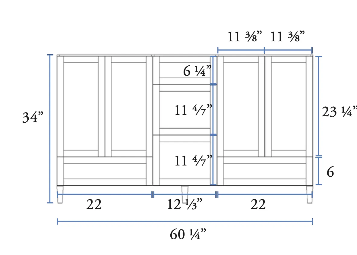 60" Double Sink Evolution I Classic Brand Vanity
