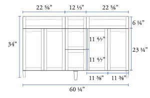 60" Double Sink Evolution I Classic Brand Vanity