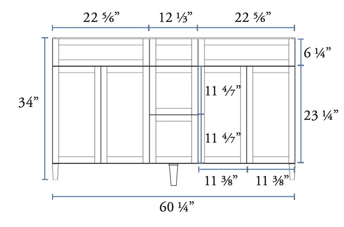 60" Double Sink Evolution I Classic Brand Vanity