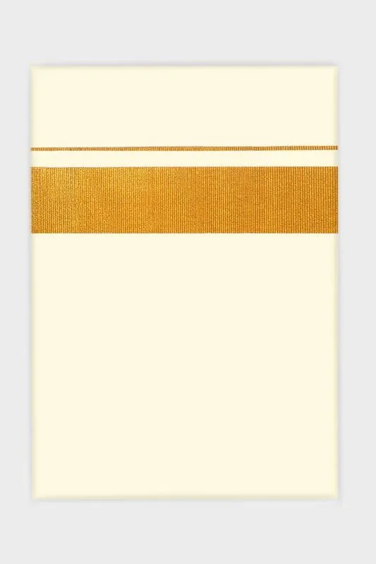 Adenya- Cream Double Layered Dhoti with Gold Jari Border For Men | Uathayam