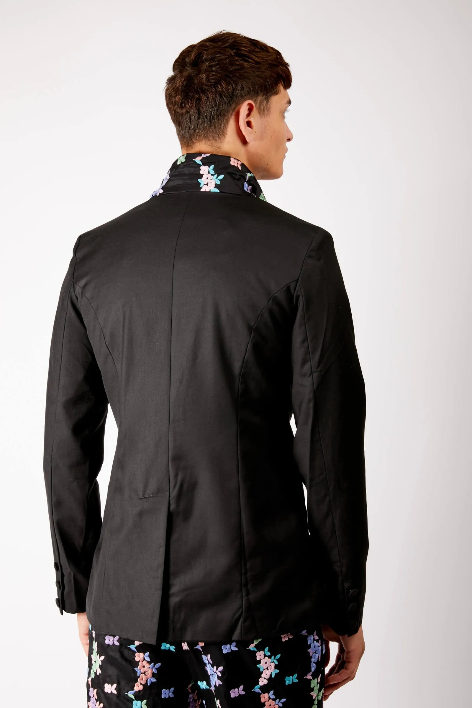 Adrian Schachter Floral Embroidered Suit Jacket