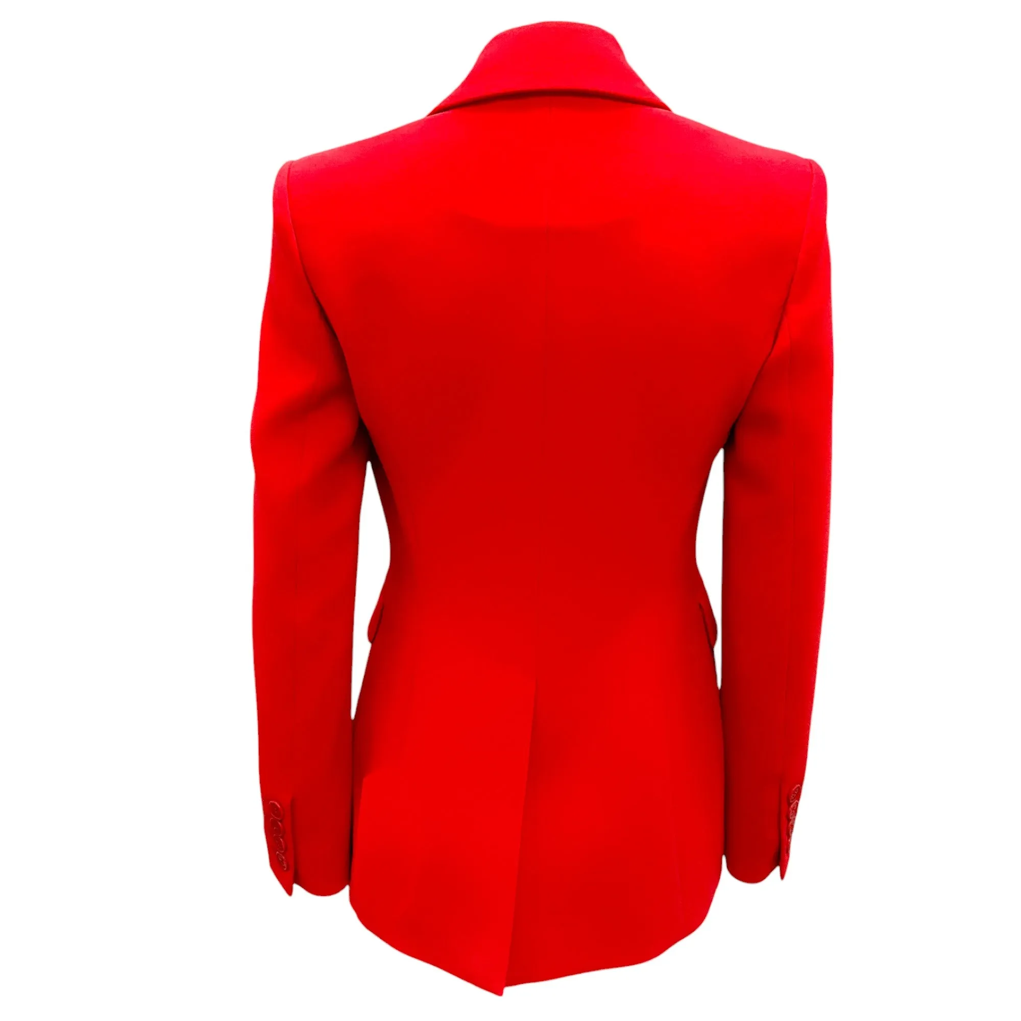 Altuzarra Red / Silver Chain Detail Crepe Blazer