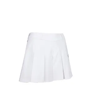 ANEW Golf Women's Leather Buckle Point Pleats Skirt - White
