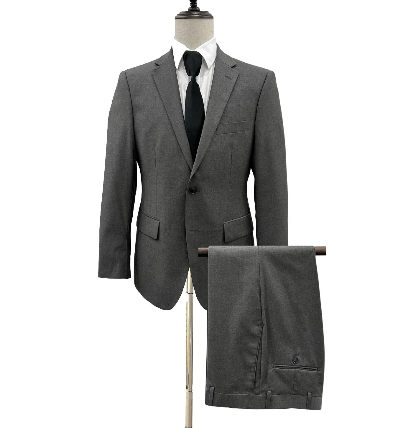 Angelo Rossi Modern Fit Suit - Charcoal