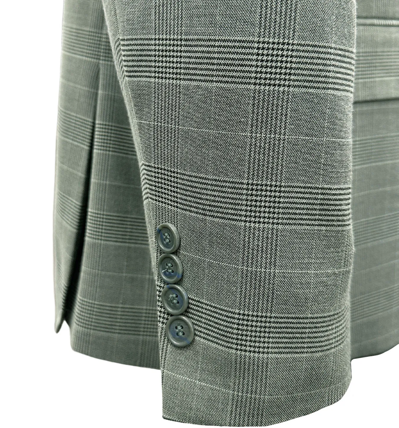 Angelo Rossi Windowpane Modern Fit Suit - Green