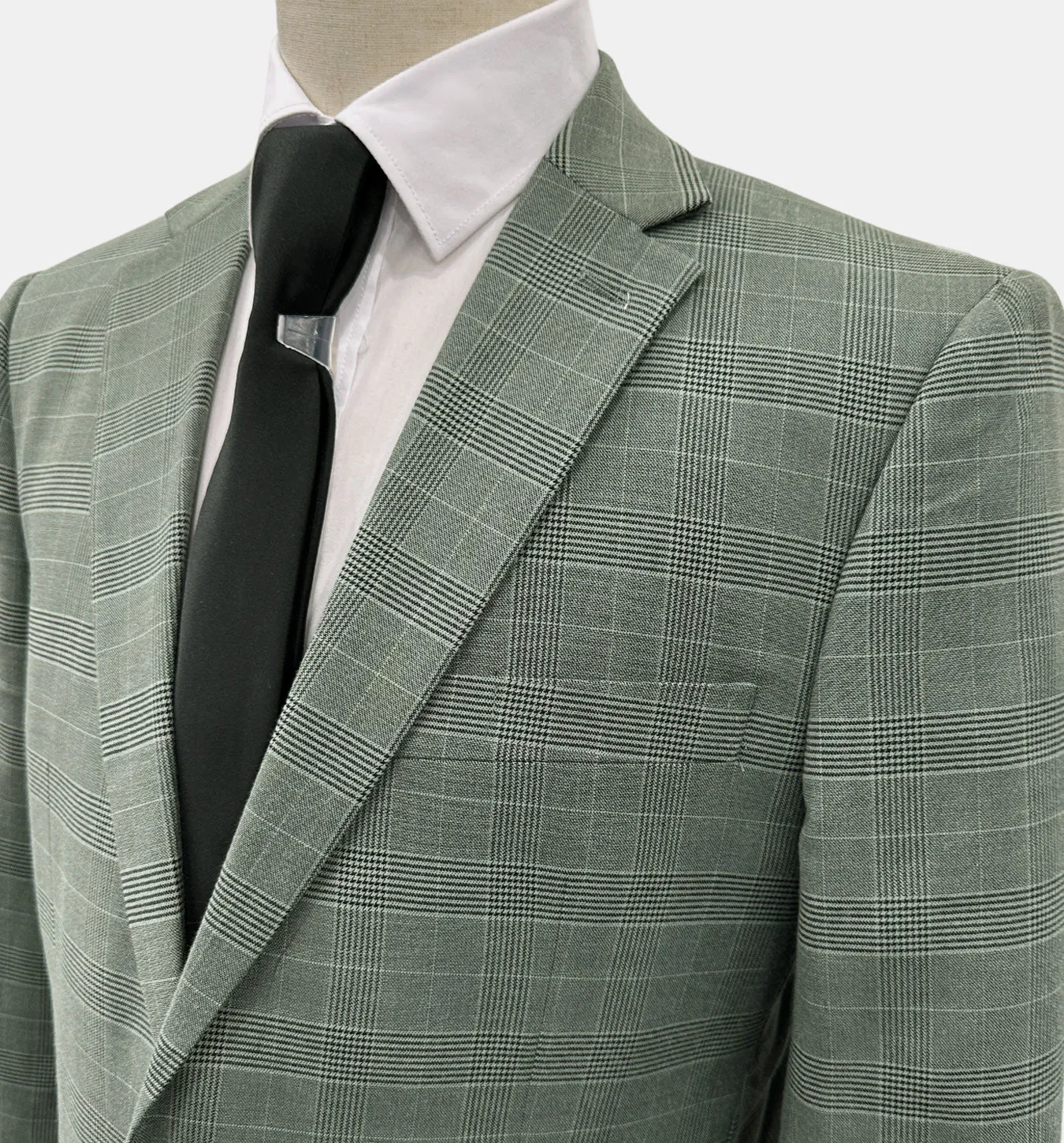 Angelo Rossi Windowpane Modern Fit Suit - Green