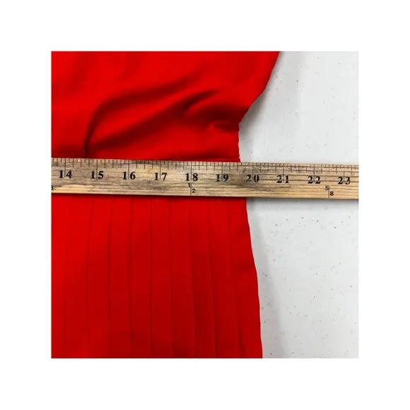 Ann Taylor Sleeveless Drop Waist Dress Size 16 Bright Orange | Pleated Hem NWT