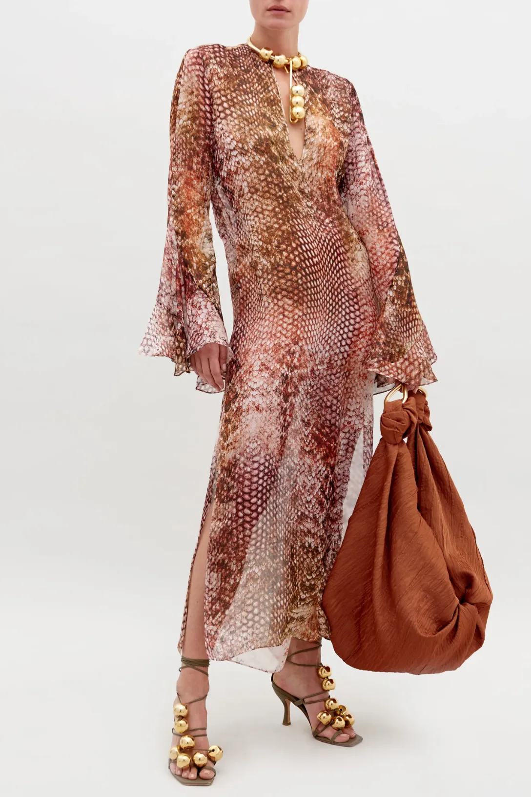 Aries Dress | Peach Animal Print