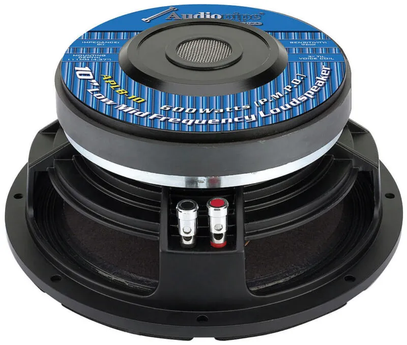 Audiopipe 10" Wooofer 600W Max 8 Ohm SVC