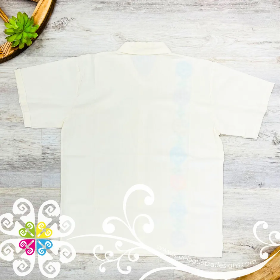 Beige Plumeado - Embroider Men Shirt