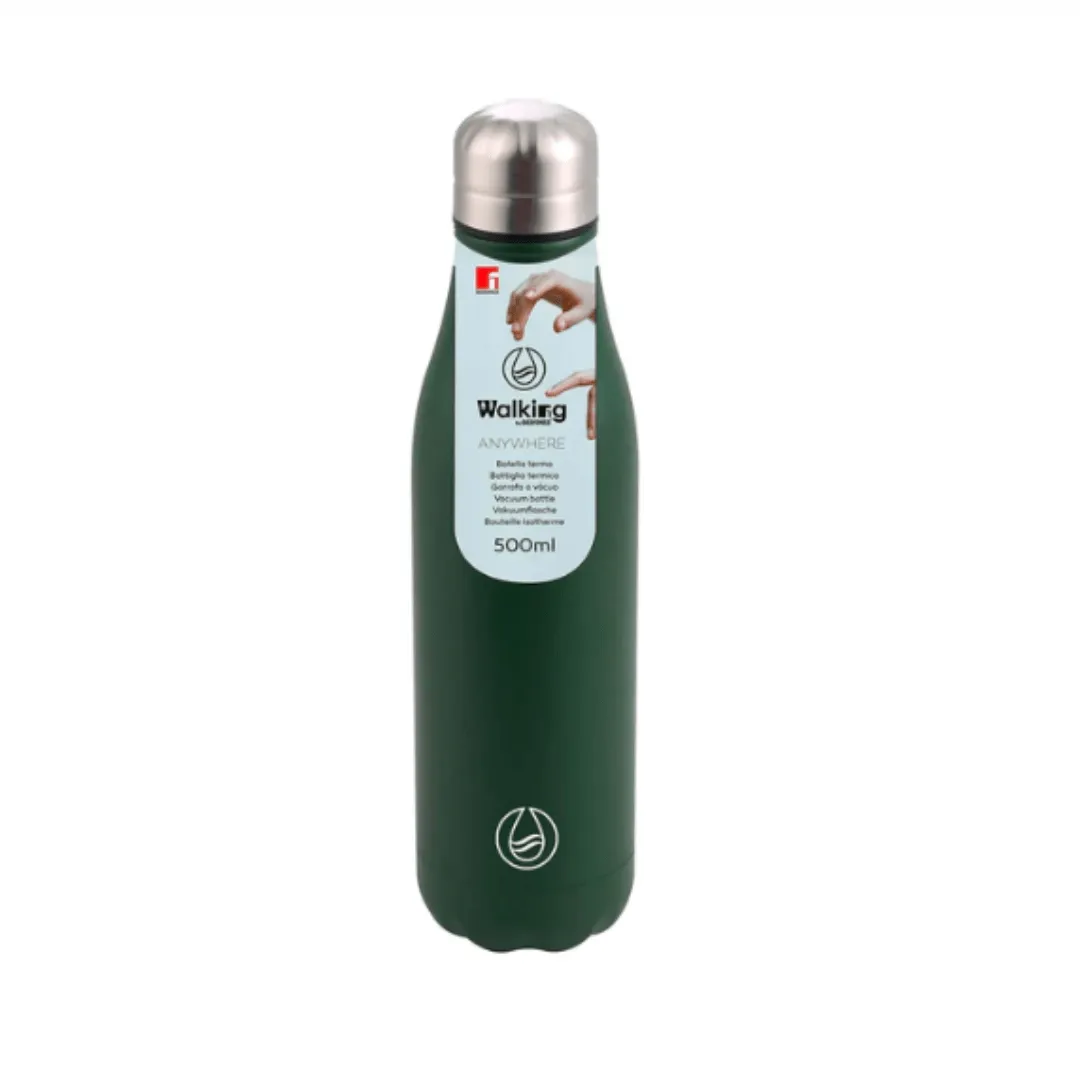Bergner Stainless Steel Vacuum Cola Bottle Green 500 ml BG-37560-MGR