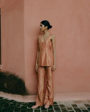 Biscuit brown pantsuit
