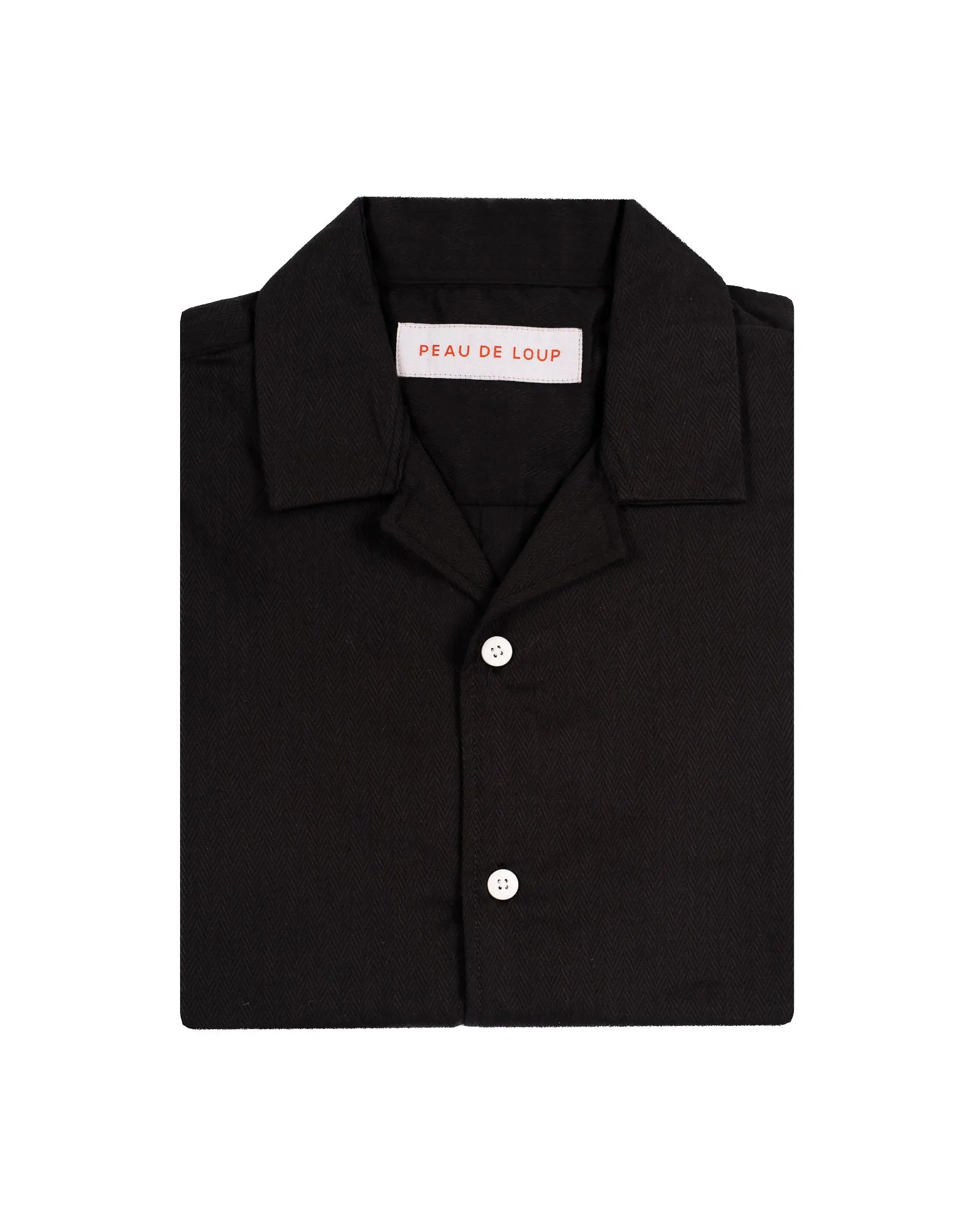 Black Camp Collar Shirt