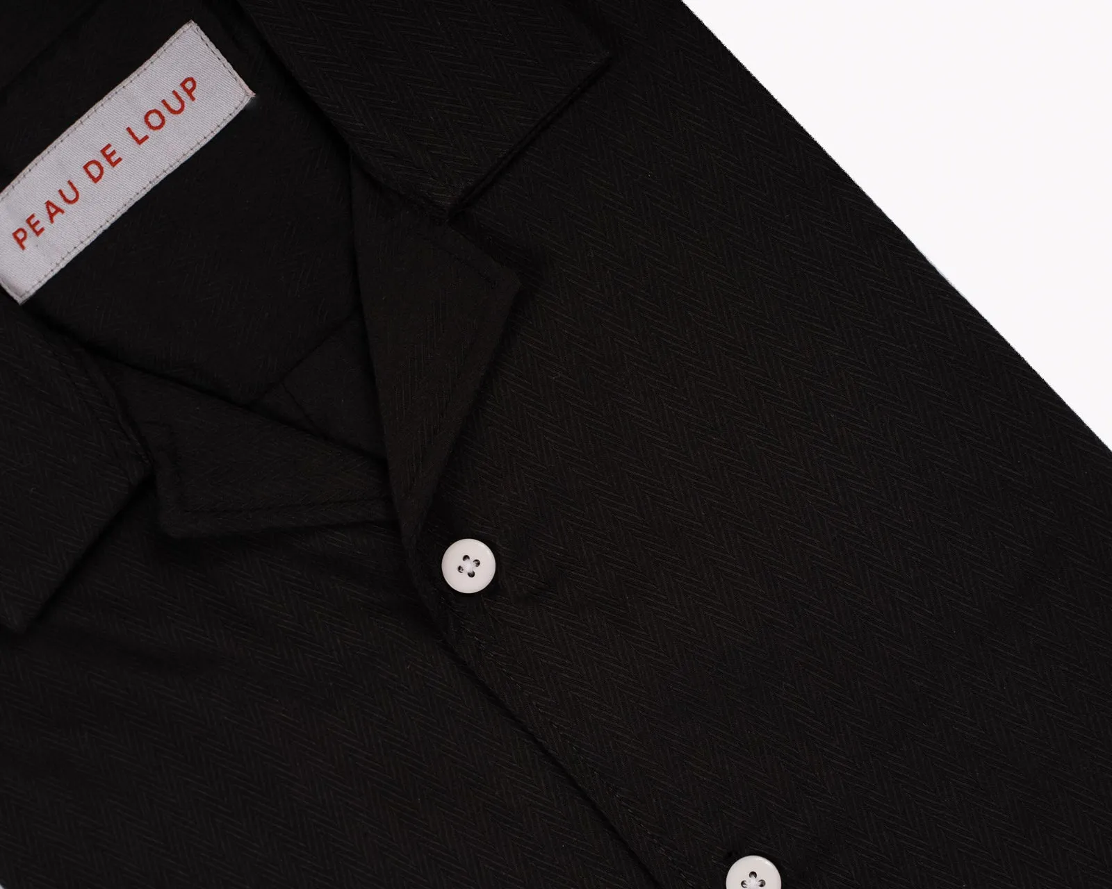 Black Camp Collar Shirt