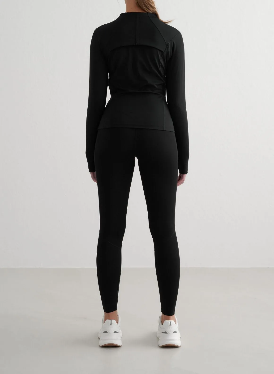 Black Sculpting Zip Jacket