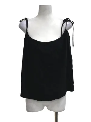 Black Self-Tie Strap Top