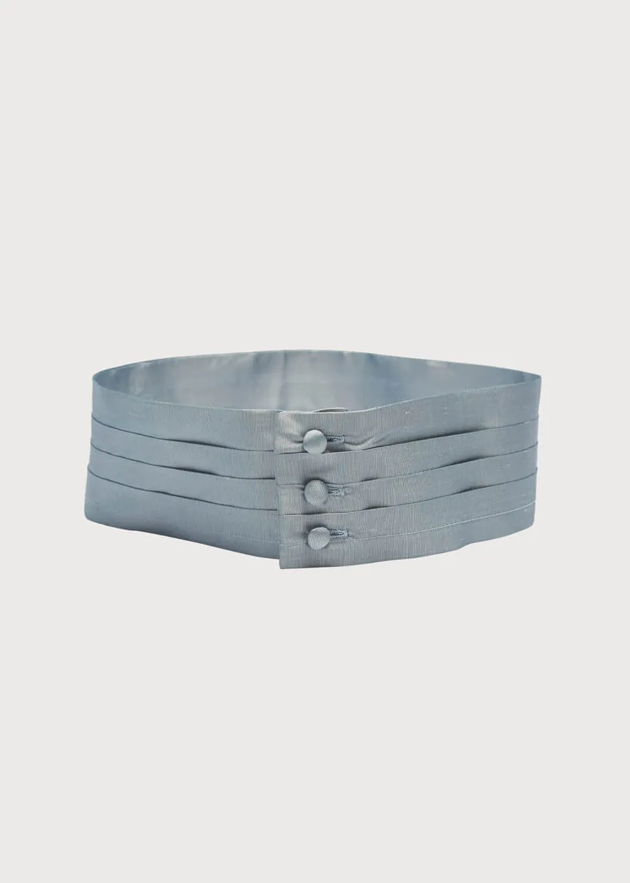 Blue Silk Pageboy Cummerbund