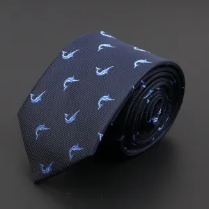 Blue Tie: Swordfish Motive