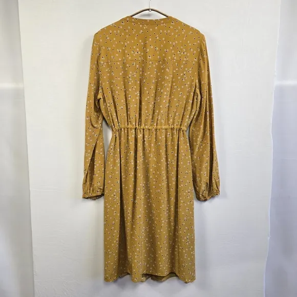 Boden Trumpet Sweet Flower Corrina Pleated Long Sleeve Dress Size 12