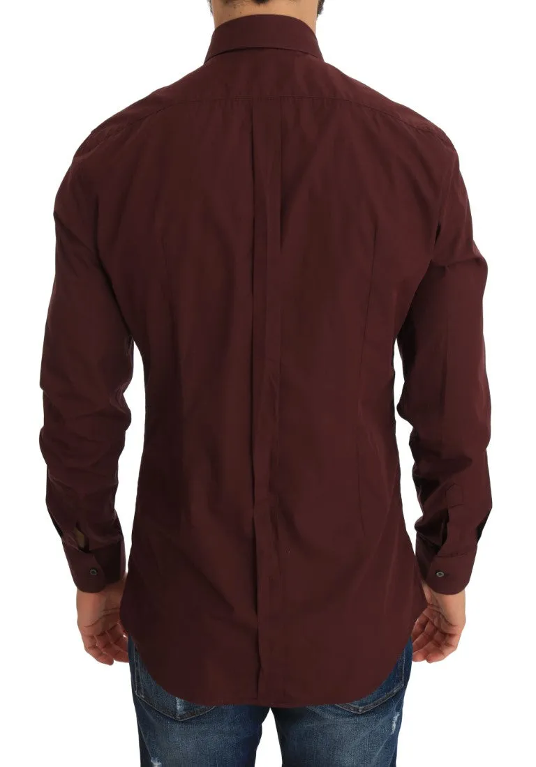 Bordeaux Cotton GOLD Slim Shirt