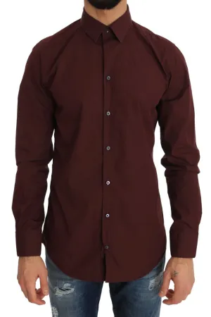 Bordeaux Cotton GOLD Slim Shirt