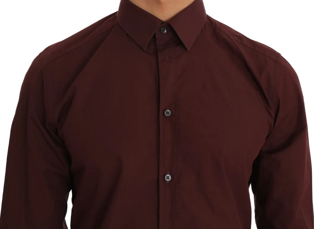 Bordeaux Cotton GOLD Slim Shirt