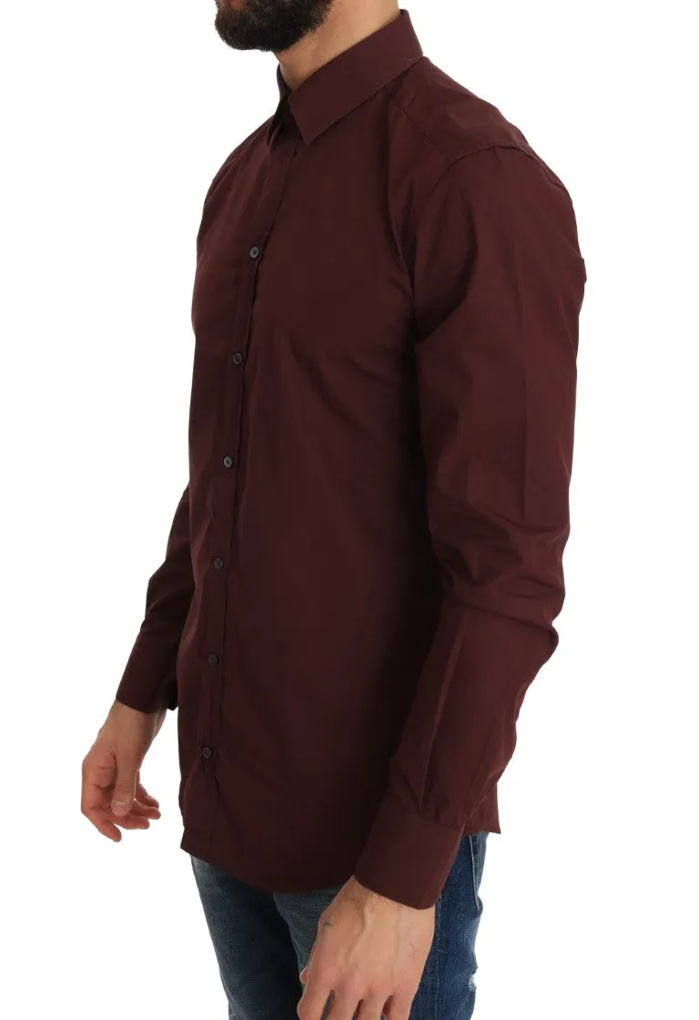 Bordeaux Cotton GOLD Slim Shirt