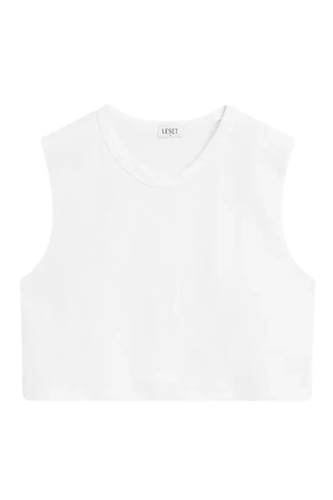 Boxy Sleeveless Crewneck White