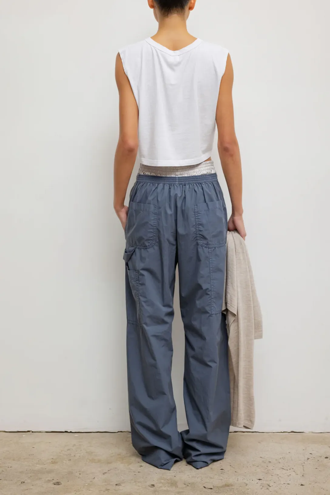 Boxy Sleeveless Crewneck White