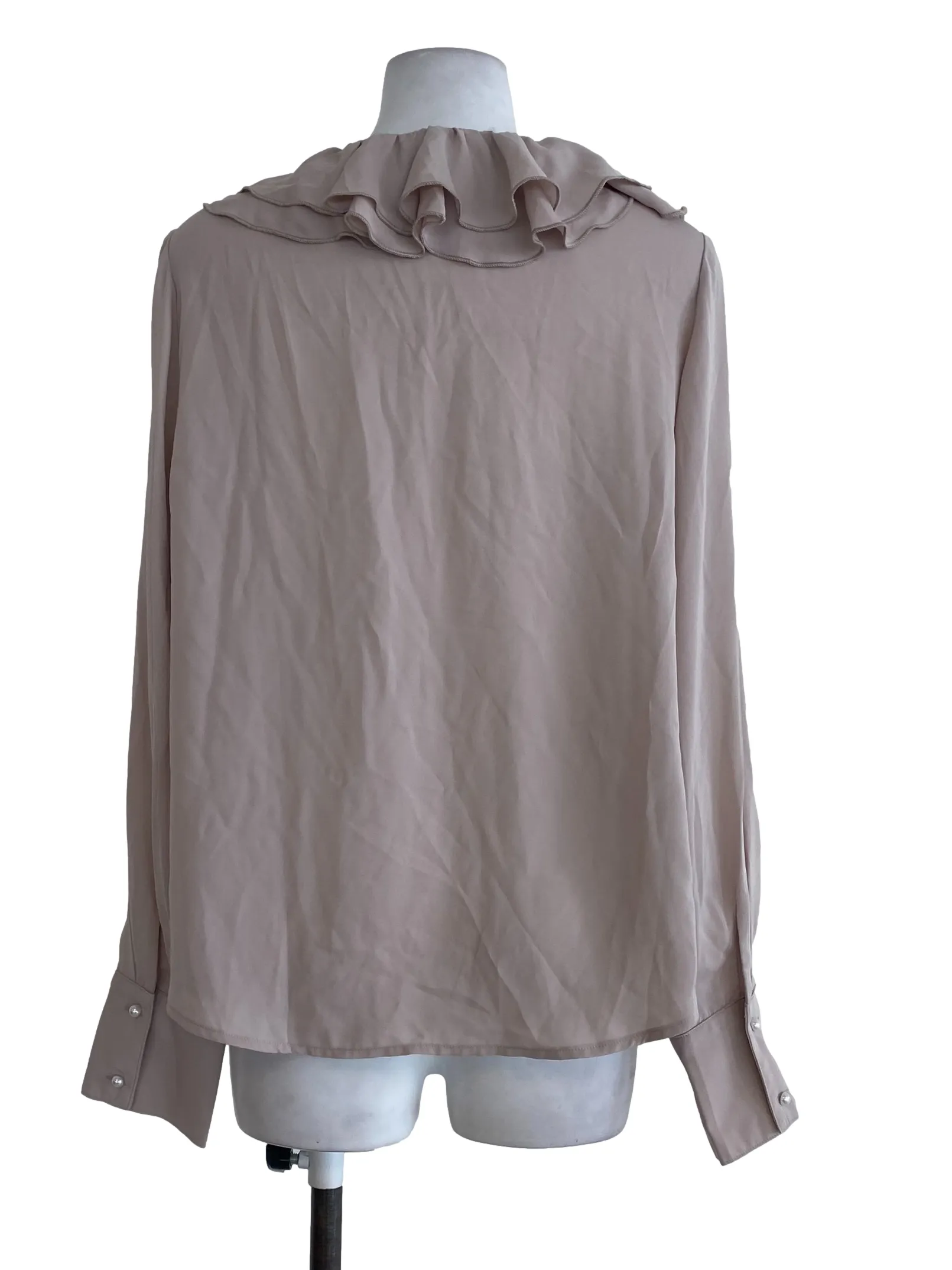 Brown Ruffle Blouse