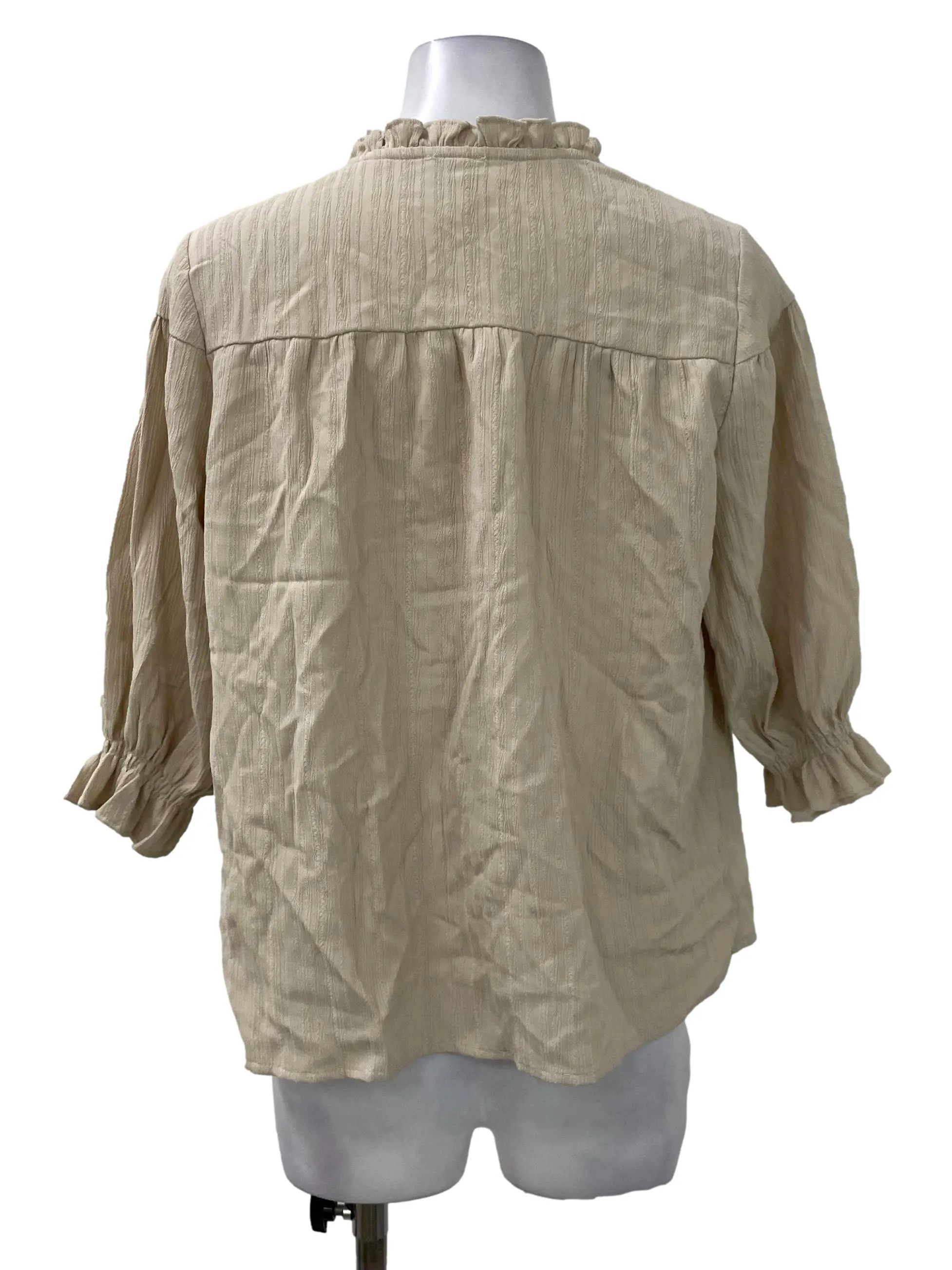 Brown Textured Tie Top