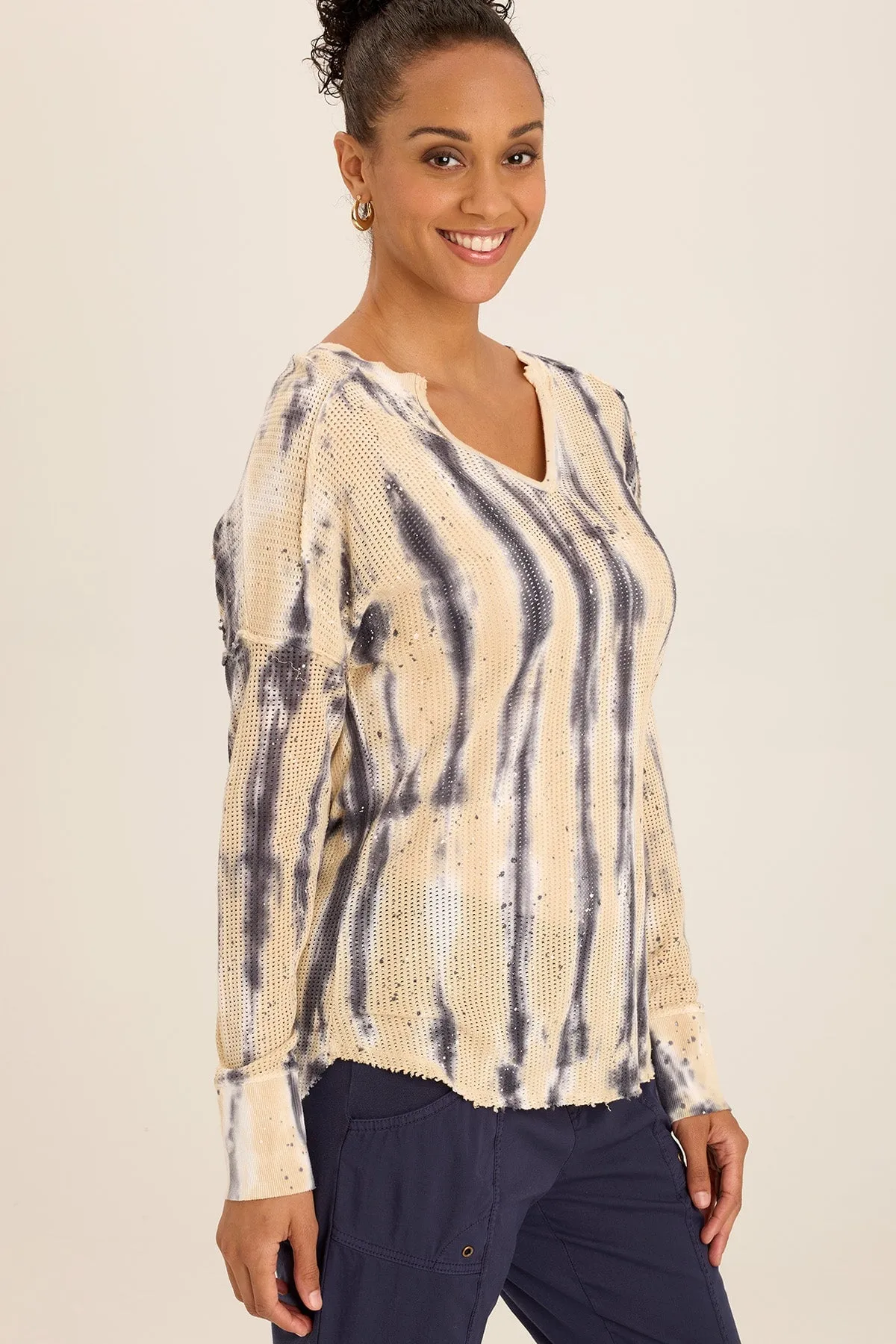 Bullock Mesh V-Neck Pullover