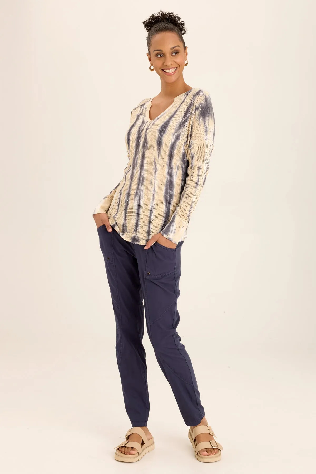 Bullock Mesh V-Neck Pullover