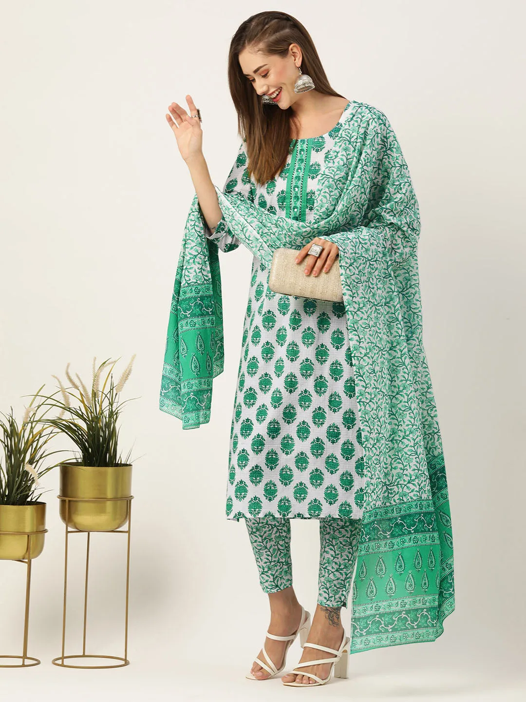 Buy Aqua Comfort Fit Cotton Suit Set for Women Online - Zola