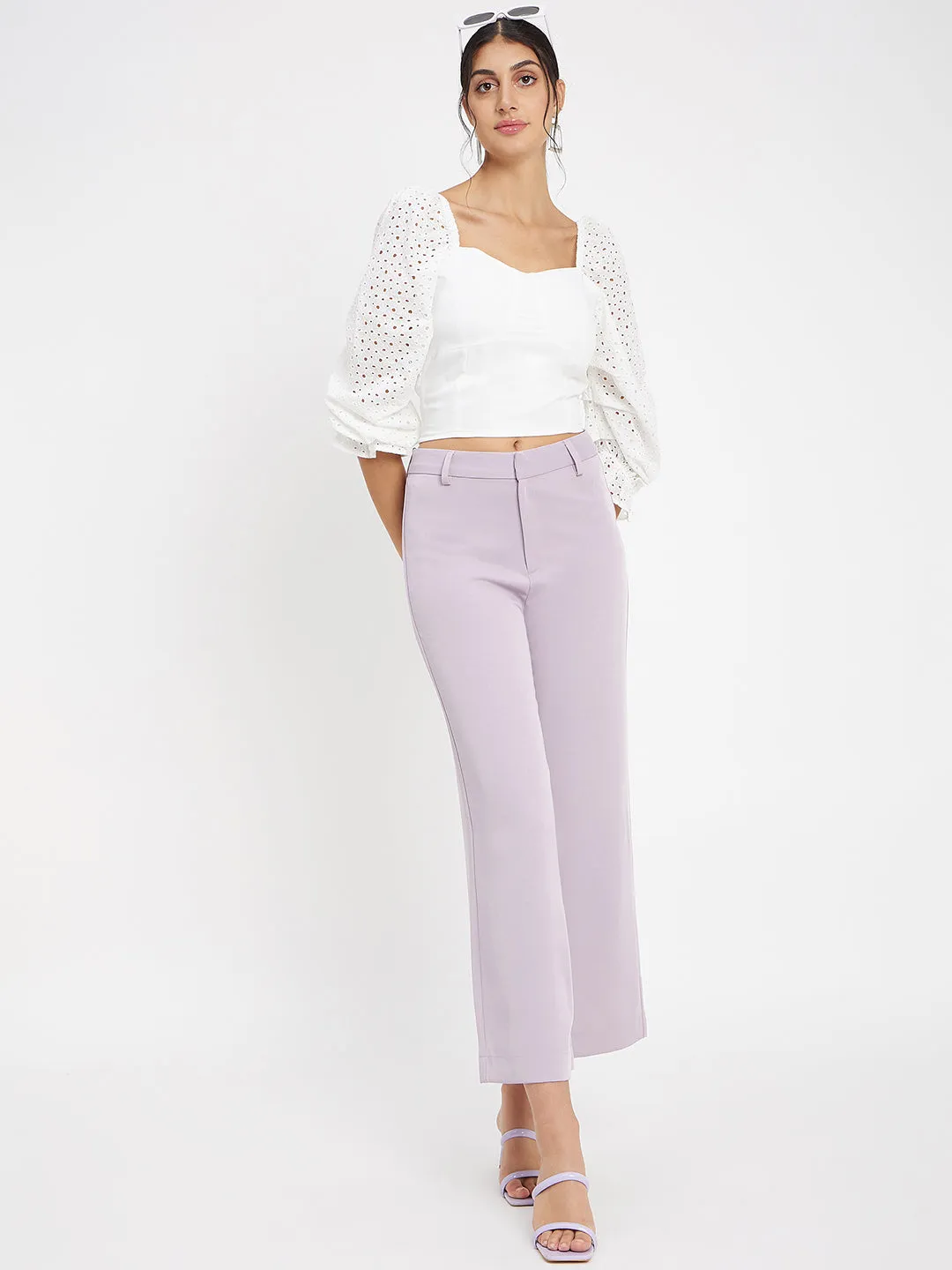 Camla Barcelona White Sweetheart Neck Top