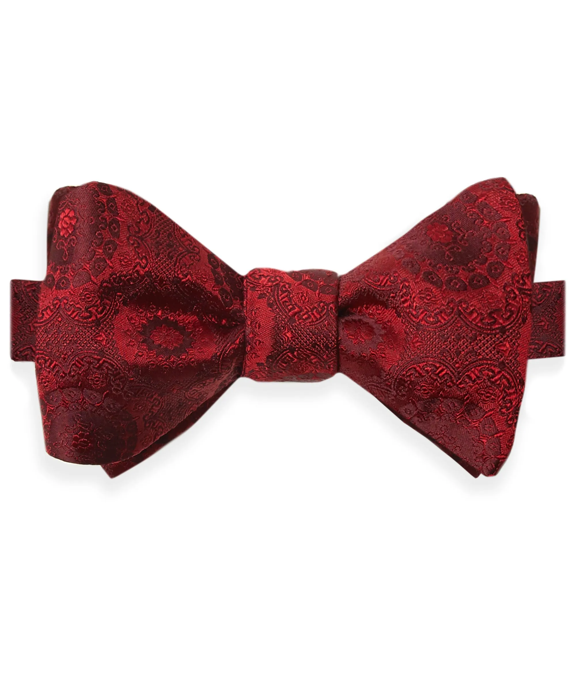 CH05496600 | Red Floral Silk Self Tie Bow Tie & Cummerbund Set