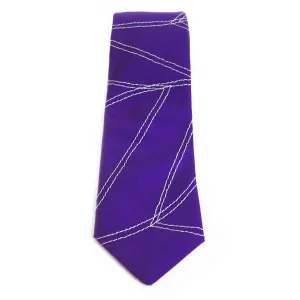 chevron wave in purple necktie