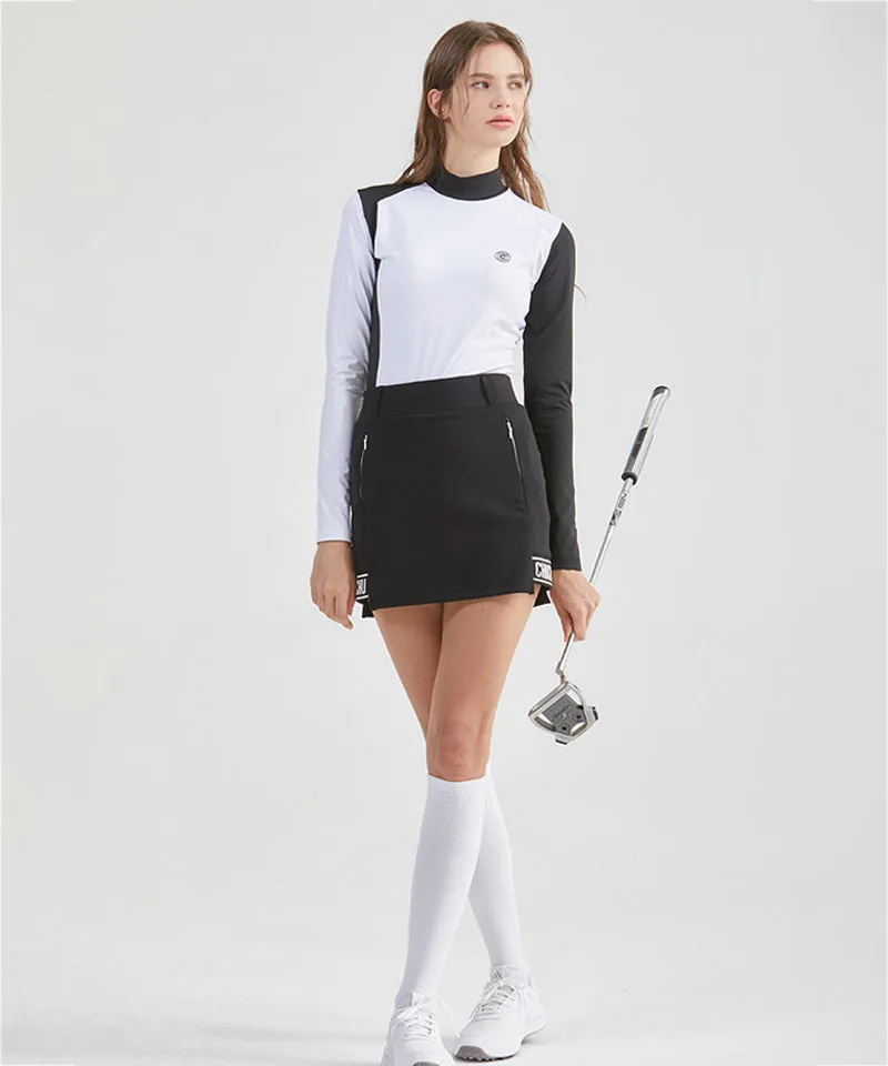 CHUCUCHU Logo Point Skirt - Black