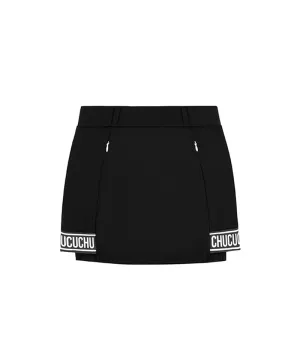 CHUCUCHU Logo Point Skirt - Black