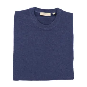 Classic Merino Crew Neck Sweater in Blue