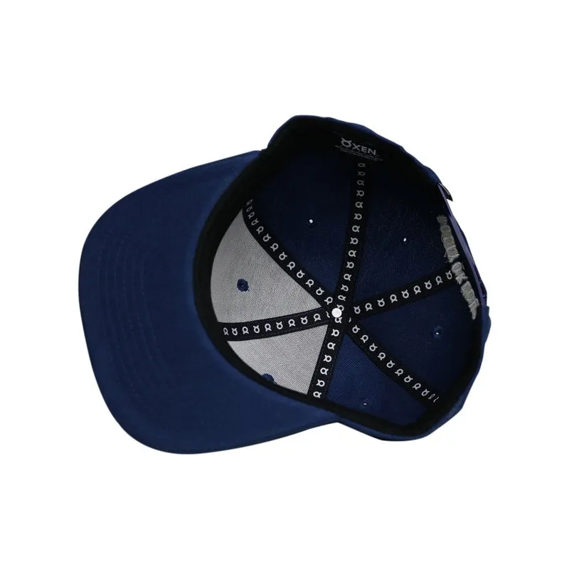Classic Ring Snapback Hat - Navy / White