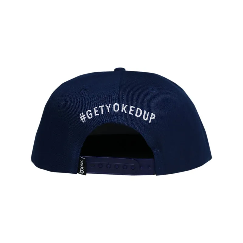 Classic Ring Snapback Hat - Navy / White